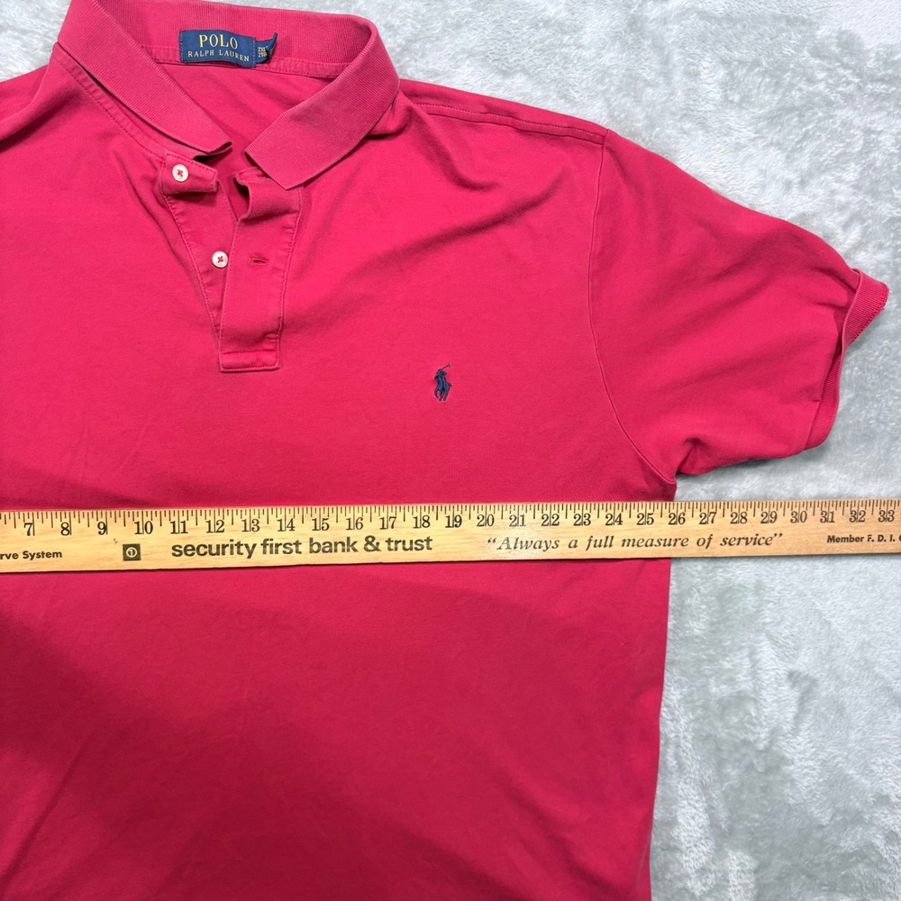Polo Ralph Lauren Polo Mens 2XLT Pink Short Sleeve Cotton Pony Logo Classic Fit - Picture 6 of 7